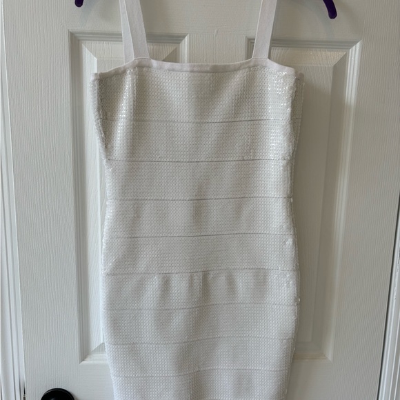 BCBG Maxazria Sequin Knit Dress white - Picture 2 of 8